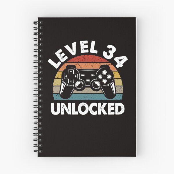 Item preview, 34th gamer birthday gift, retro gaming dad, father day joystick gaming gift, level 34 unlocked  designed and sold by Majesticoo.