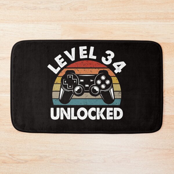 Item preview, 34th gamer birthday gift, retro gaming dad, father day joystick gaming gift, level 34 unlocked  designed and sold by Majesticoo.