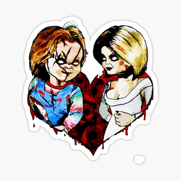 tiffany and chucky fun Sticker