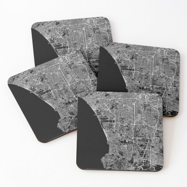 Item preview, Los Angeles Black Map designed and sold by multiplicitymap.