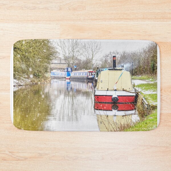 Item preview,  Canal Barges in the snow  - Bosley Cheshire UK designed and sold by LivingDeadGirlx.