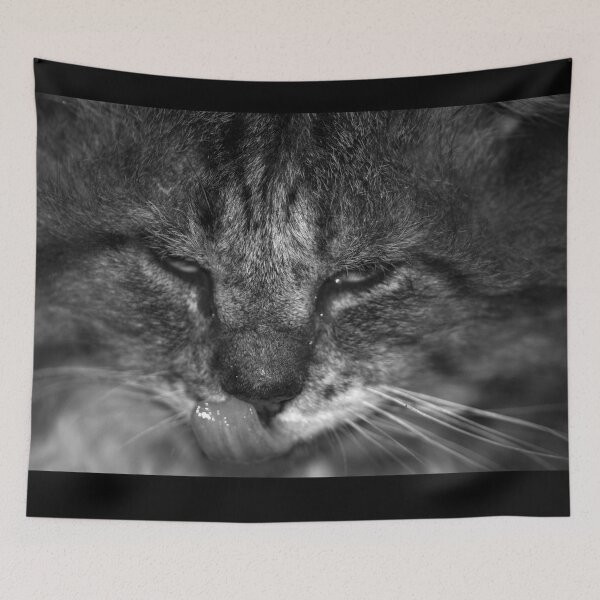 Item preview, portrait cat sticking out its tongue designed and sold by devil0035.