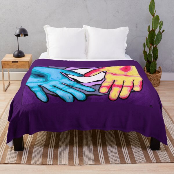 Item preview, Blue and Pink Hands on Purple designed and sold by Art-Aitch.