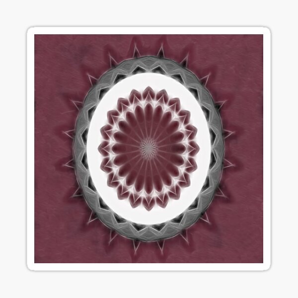Mauve Kaleidoscope Art 1 Sticker