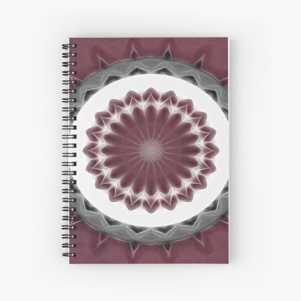 Mauve Kaleidoscope Art 1 Spiral Notebook