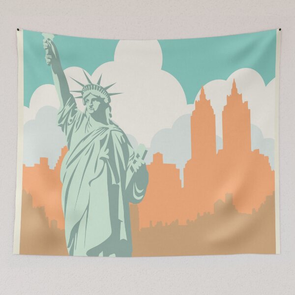 Item preview, Vintage New York Travel Poster designed and sold by redoARTstore.
