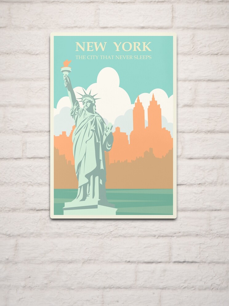 New York Travel Poster' Poster, picture, metal print, paint by