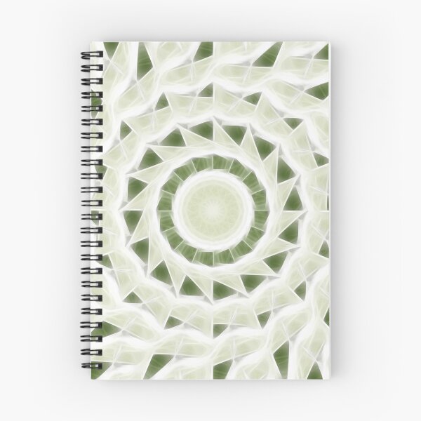Item preview, Green White Kaleidoscope Art 11 designed and sold by TravelPhotoArt.