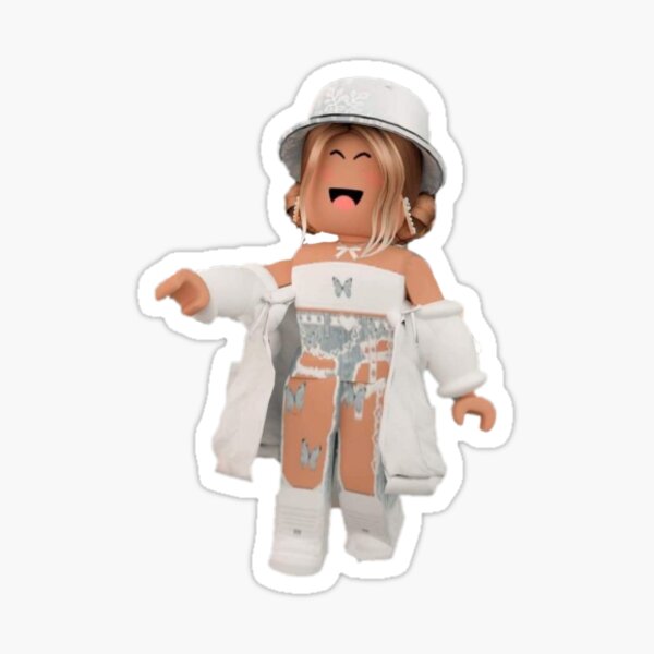 Roblox Girl Stickers Redbubble - female images of roblox characters
