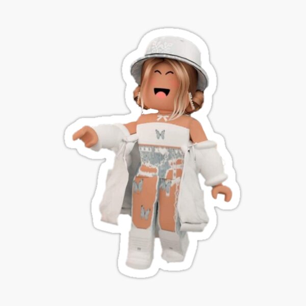 Roblox Character Stickers Redbubble - cute roblox character two roblox girls gfx