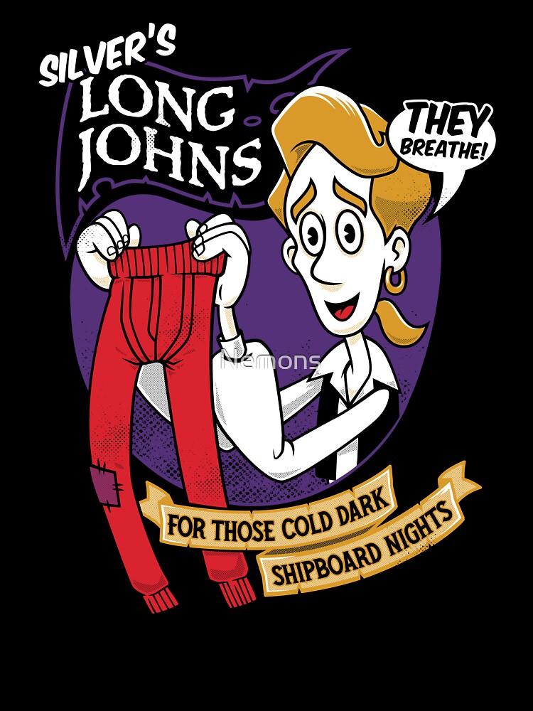 Silver's Long Johns - Monkey Island - Vintage Video Game - Pirate Kids  T-Shirt for Sale by Nemons