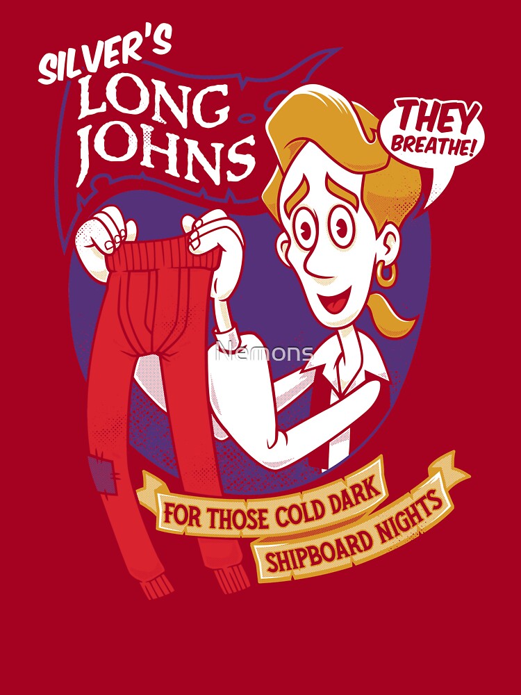 Silver's Long Johns - Monkey Island - Vintage Video Game - Pirate Kids  T-Shirt for Sale by Nemons