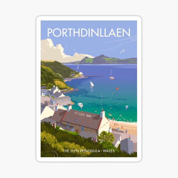 "Porthdinllaen, Llyn Peninsula, Wales." Sticker for Sale by smillership