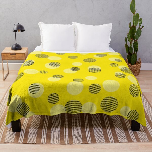 Item preview, Polka Dots Pattern in Yellow  Black and White Design 586 designed and sold by Artnigel.