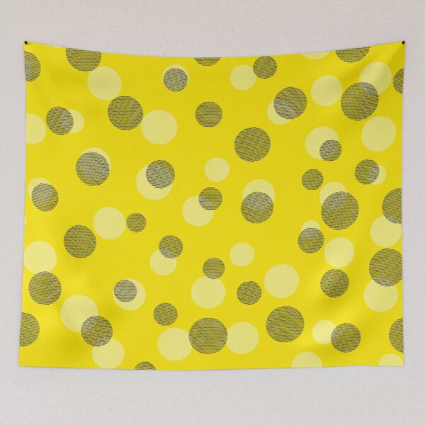 Item preview, Polka Dots Pattern in Yellow  Black and White Design 586 designed and sold by Artnigel.