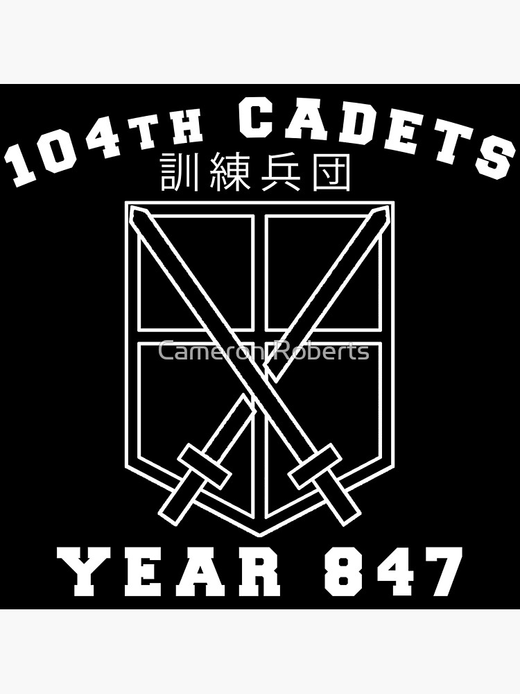 "104th Cadets (White) Attack on Titan" Photographic Print by