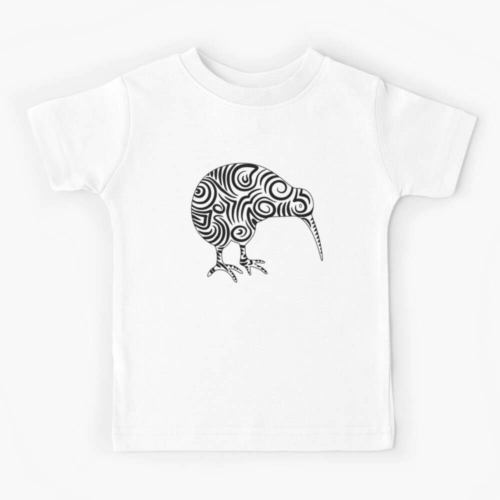 Boys&Girls Kiwi Bird Personality T-Shirt Summer Clothes for 2-6 Years Old 