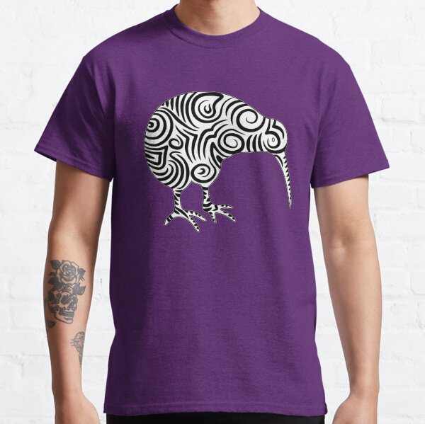 Kiwi Bird Aotearoa New Zealand tribal style Classic T-Shirt