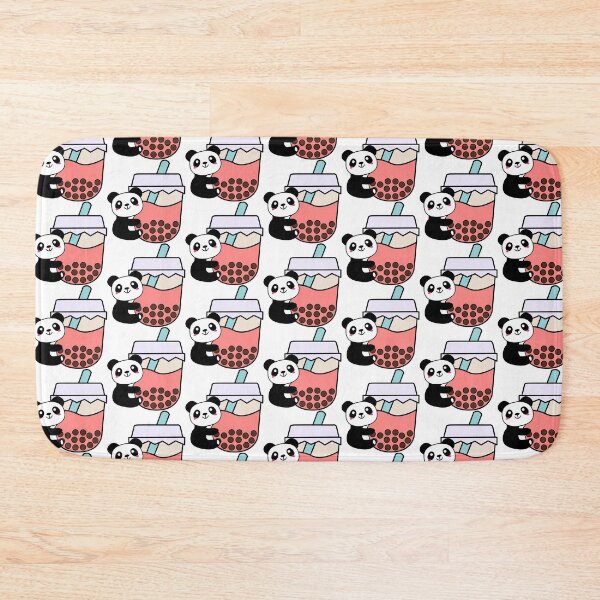 Item preview, Happy Baby Panda Hugs Bubble Tea Kawaii Pink Boba Tea designed and sold by 4U2NV-LDN.