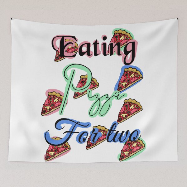 Item preview, Pregnancy eating pizza for two baby designed and sold by unepommedeterre.