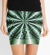 Green Metallic Celtic Knot Mini Skirt