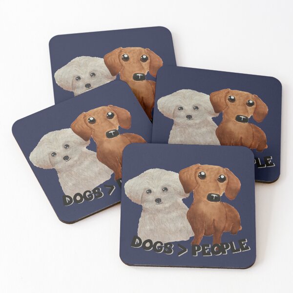 Item preview, Dogs > people Dogs are grater than people Watercolor cute dachshund puppy  designed and sold by WatercolorFun.