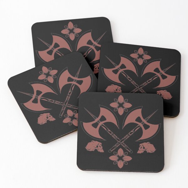 Item preview, hand drawn skulls and axes dark weapons of death designed and sold by Half Mess.