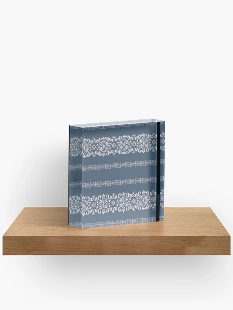 Thumbnail 2 of 5, Acrylic Block, Damask Pattern Border designed and sold by Ristinga.