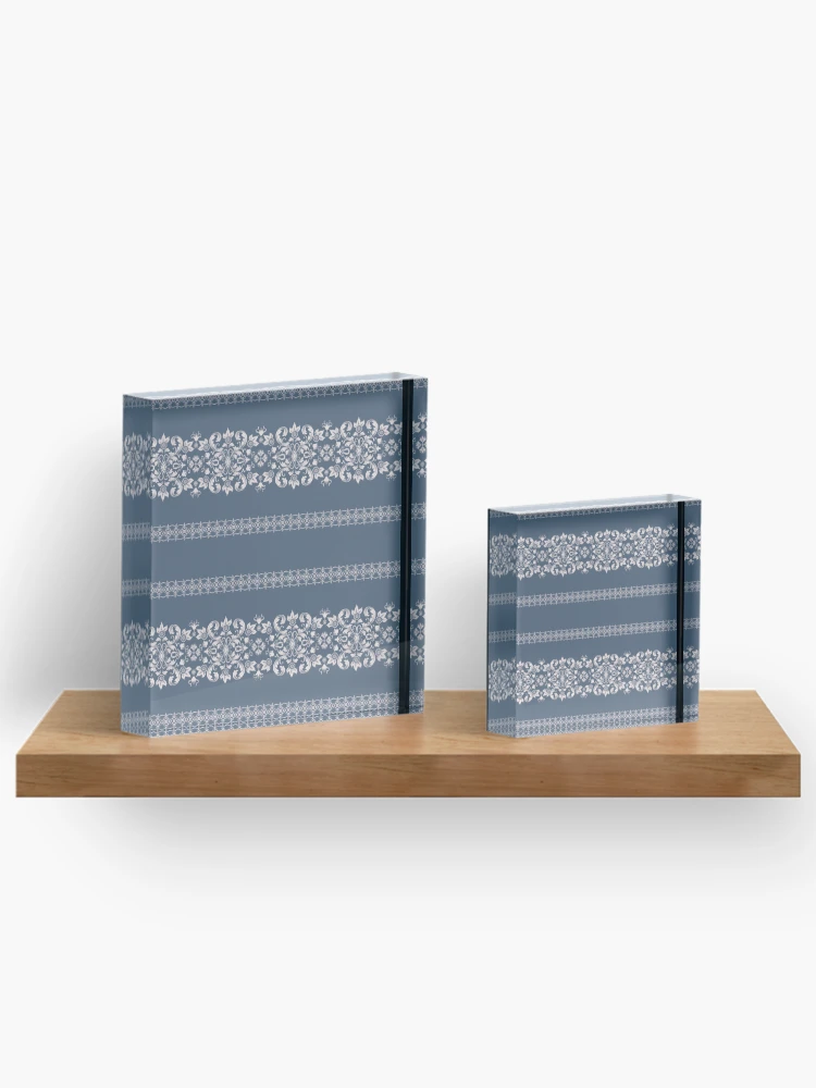 Thumbnail 3 of 5, Acrylic Block, Damask Pattern Border designed and sold by Ristinga.