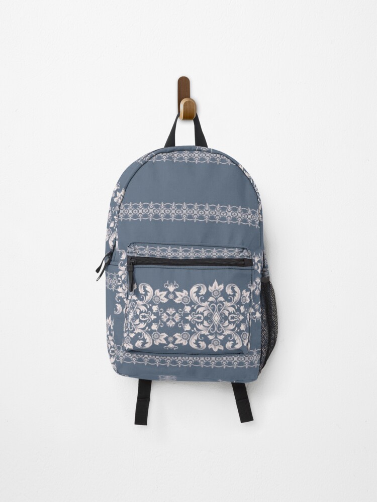 Thumbnail 1 of 3, Backpack, Damask Pattern Border designed and sold by Ristinga.