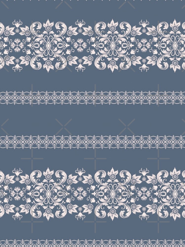 Thumbnail 3 of 3, Scarf, Damask Pattern Border designed and sold by Ristinga.