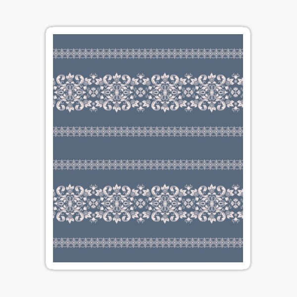 "Damask Pattern Border" Sticker by Ristinga Redbubble
