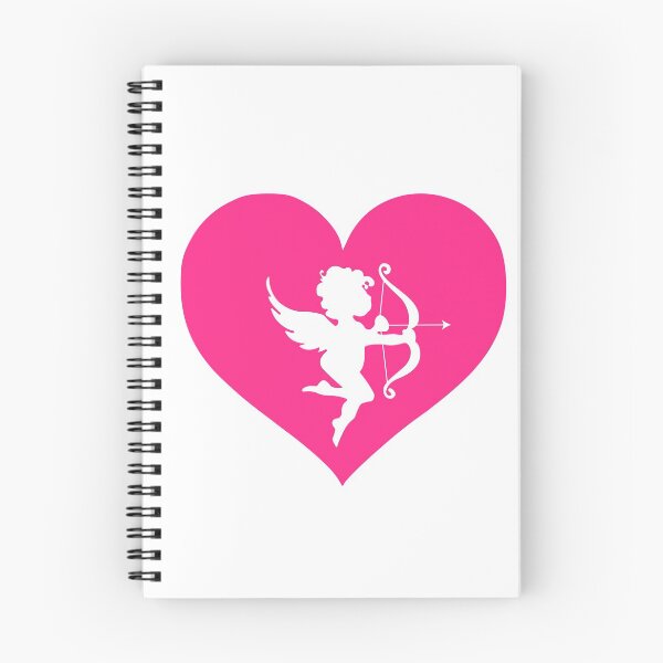 Item preview, Cupid Silhouette in a Cute Pink Heart designed and sold by joseartgel.