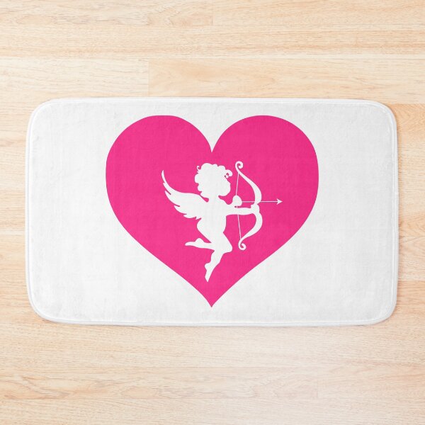 Item preview, Cupid Silhouette in a Cute Pink Heart designed and sold by joseartgel.