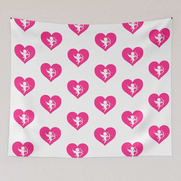 Item preview, Cupid Silhouette in a Cute Pink Heart designed and sold by joseartgel.