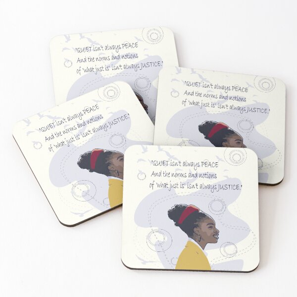 Item preview, Amanda Gorman Justice, Quote mask, The Hill We Climb, Gorman Portrait, Inauguration Speech Feminist Wall Art designed and sold by GalleryArtField.