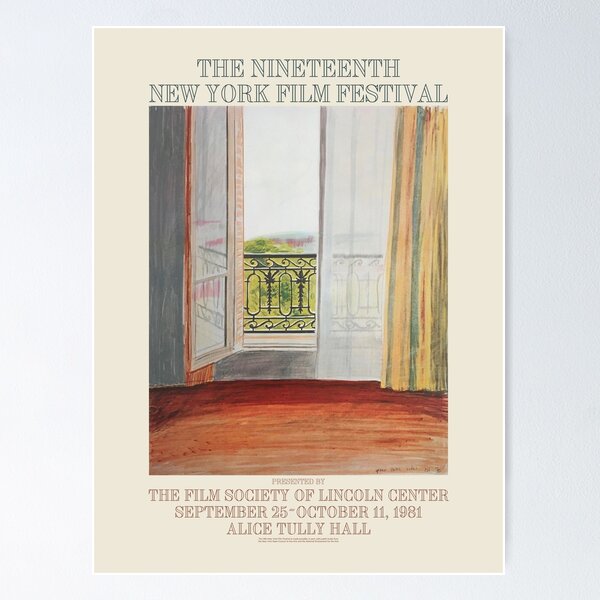 David Hockney. Poster for The 19th New York Film Festival, 1981. Poster