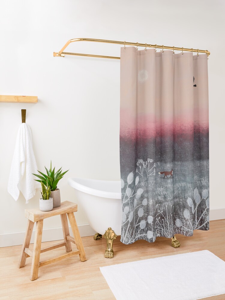 Alternate view of Frosty Dawn Shower Curtain