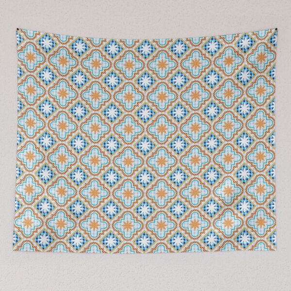Item preview, Orange Tile Patchwork coordinate designed and sold by pakanta.