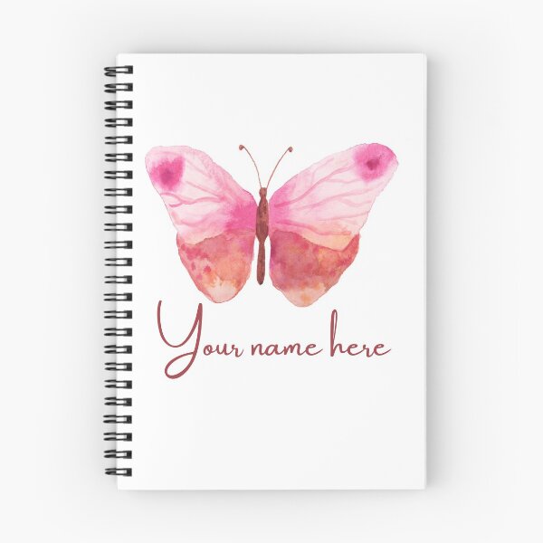 Artikelvorschau, 'Füge deinen eigenen Namen hinzu' rosa Schmetterling entworfen und verkauft von BellaNora.