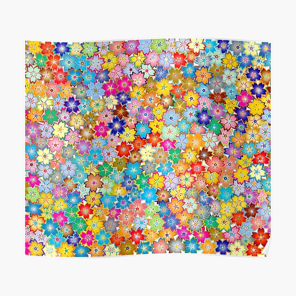 "Colorful Floral" Poster by Watonga Redbubble