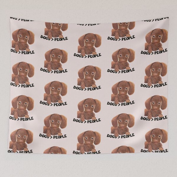 Item preview, Dogs over people Dogs are grater than people Watercolor cute dachshund puppy  designed and sold by WatercolorFun.