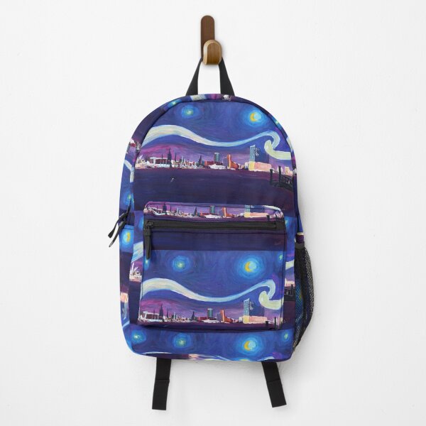 Item preview, Starry night with Hamburg skyline designed and sold by artshop77.