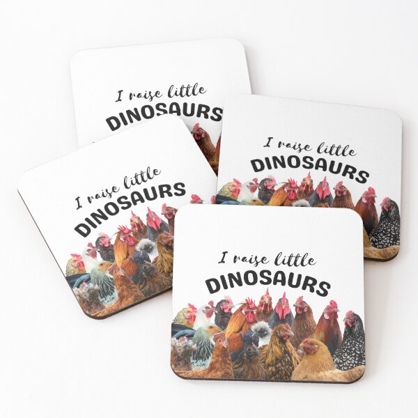 Item preview, I raise little dinosaurs. Hens and roosters posing for the camera, adorable designed and sold by Orianah.