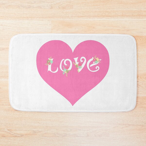 Item preview,  Love Floral Text in a Cute Pink Heart designed and sold by joseartgel.