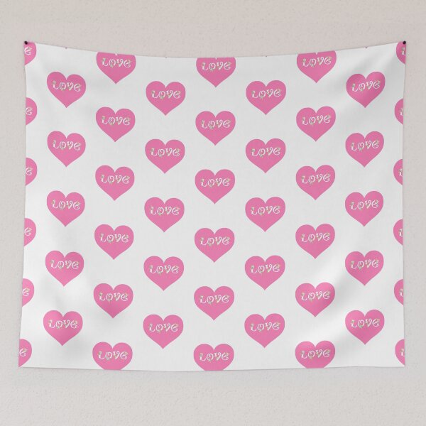 Item preview,  Love Floral Text in a Cute Pink Heart designed and sold by joseartgel.