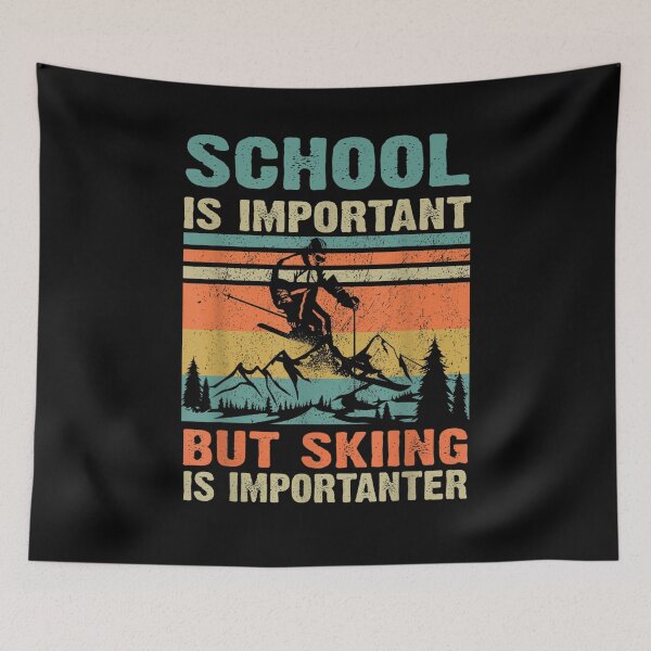 Item preview, Vintage School Is Important But Skiing Is Importanter Gifts  designed and sold by ninapfvu.