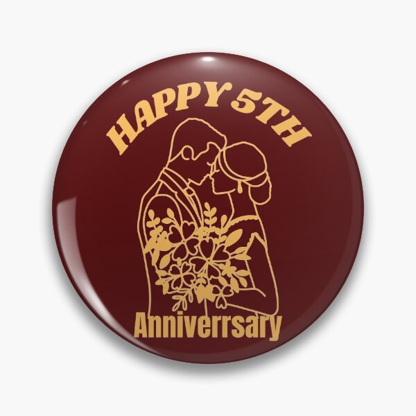 Item preview, HAPPY 5TH ANNIVERSARY designed and sold by EmotionArt.
