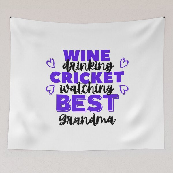 Item preview, Wine drinking. Cricket watching. Best grandma designed and sold by TheGreenGoat.
