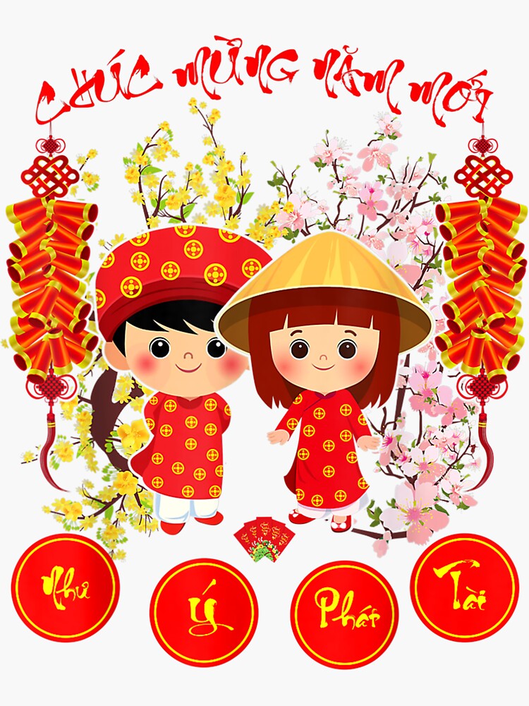 "Chuc Mung Nam Moi 2021 Tee Vietnamese Lunar New Year Gifts" Sticker